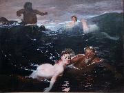 Arnold Bocklin The Waves (mk09) oil on canvas